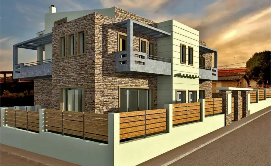 Two-storey house with shops in the basement - N. Propontida, Halkidiki