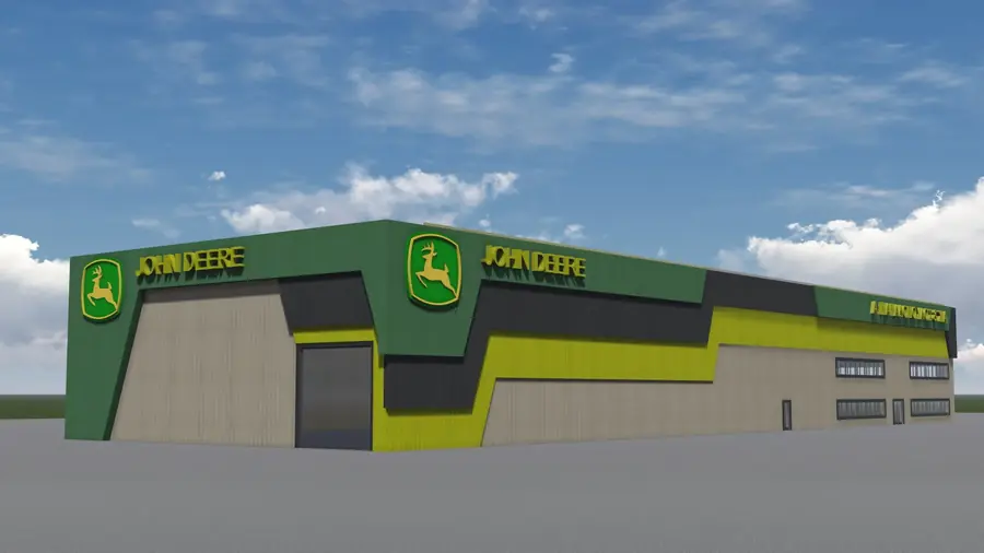 Reconstruction of John Deere exhibition facade in Alexandroupoli - Alexandroupolis, Thrace, Greece